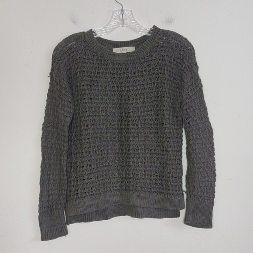 Loft Gray Knit Sweater